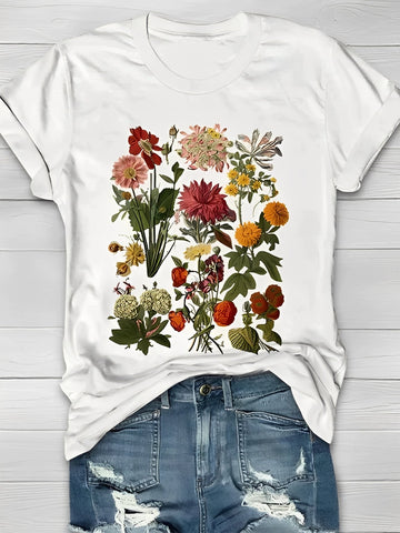 Annalise - Damen-T-Shirt mit stilvollem Blumenmuster