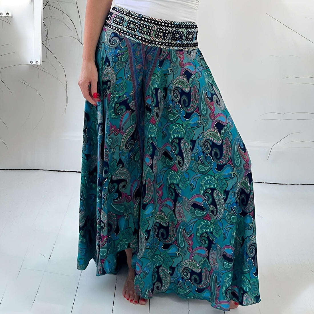 Jasmin - Eleganter Rock mit Ethno-Muster für Damen