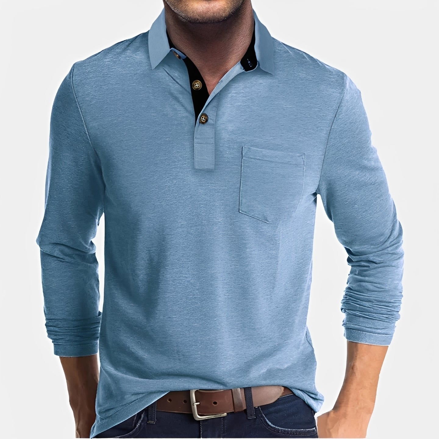 Hardy - Bequemes langärmliges Poloshirt