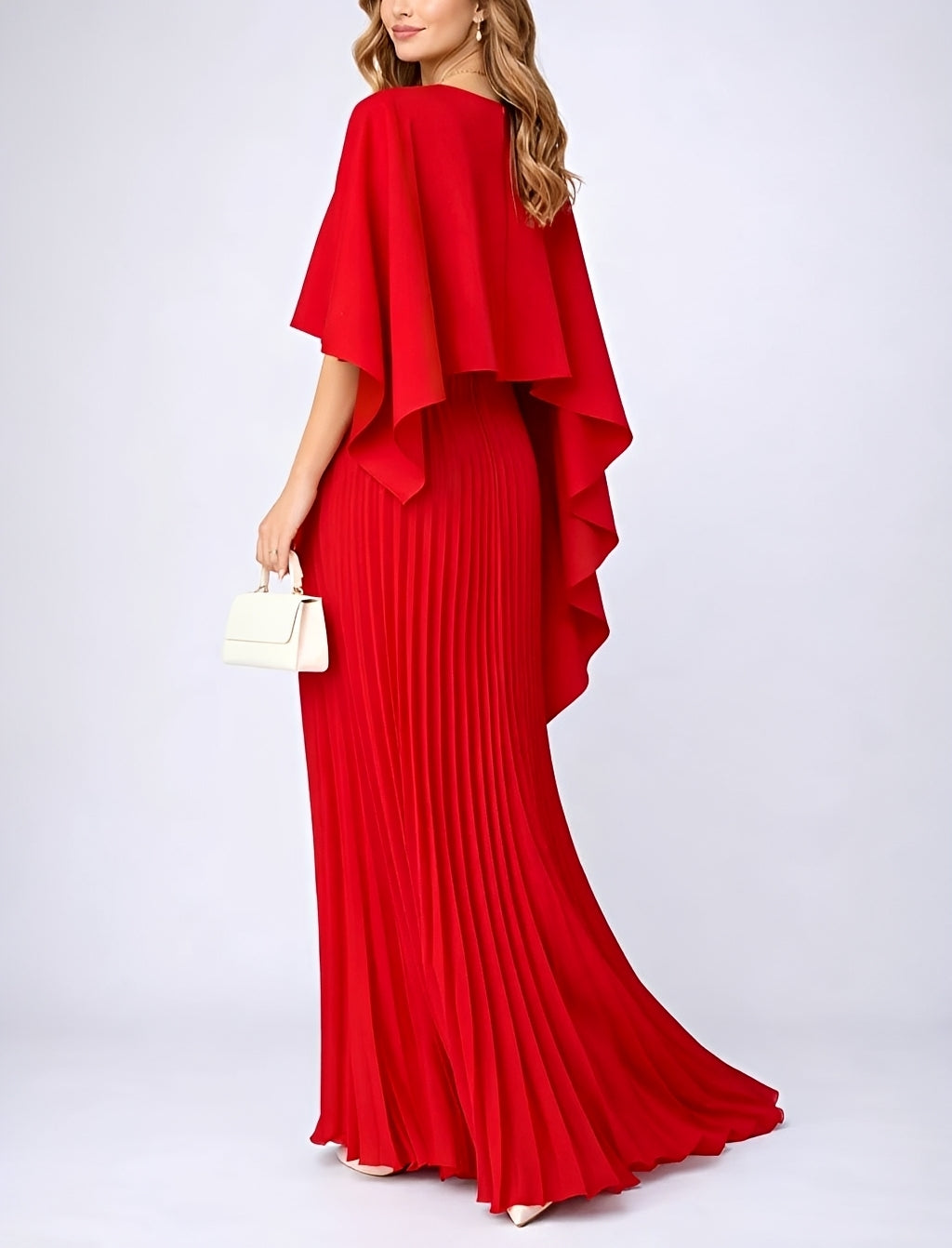Zuzanna - Elegantes Plissiertes Chiffon-Maxikleid