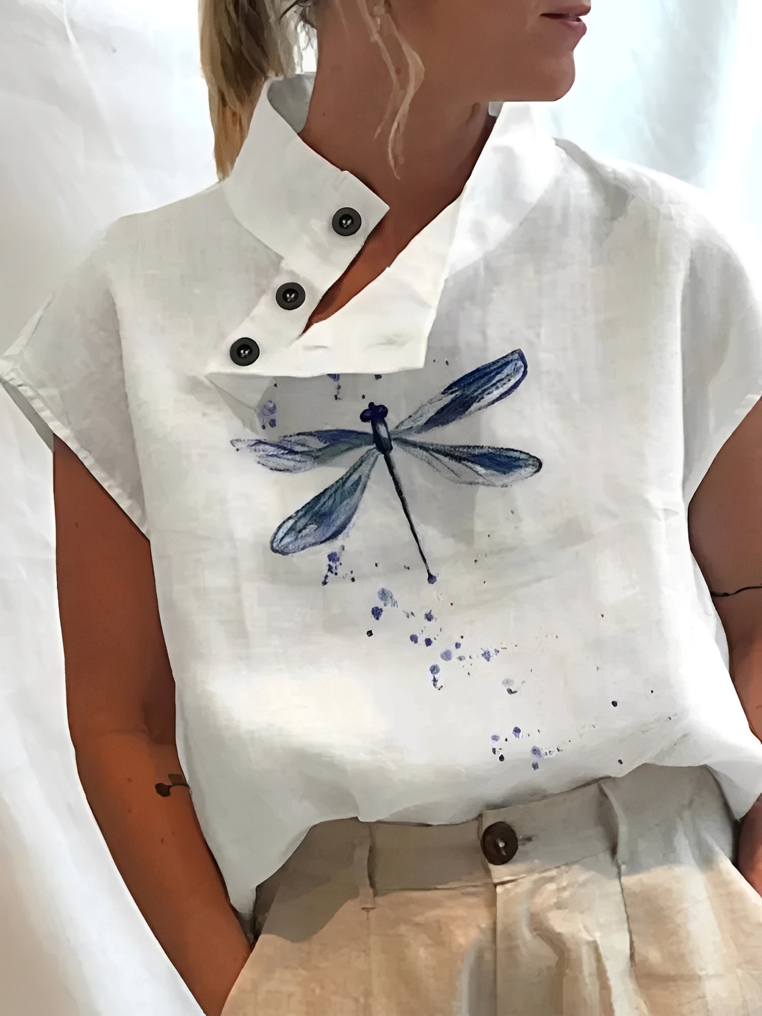 Maddie - Elegantes gemustertes Damenoberteil