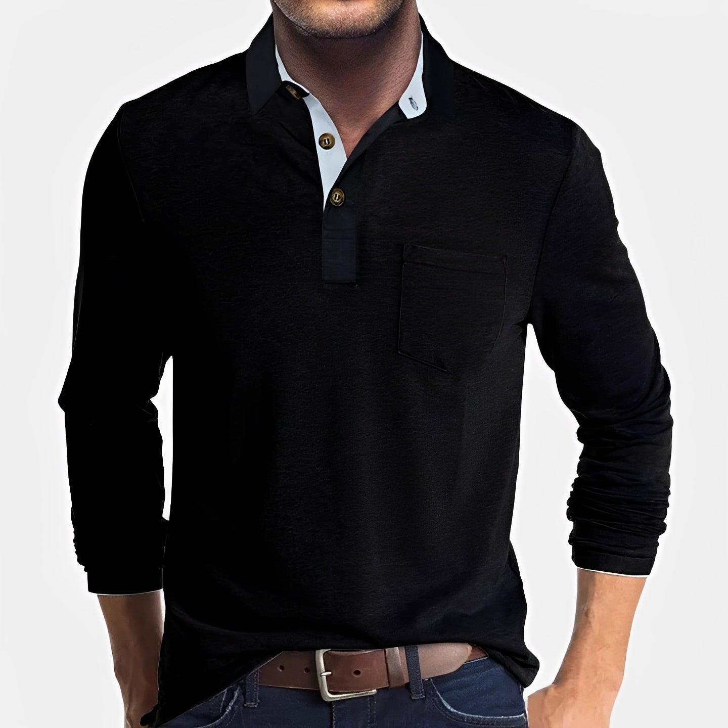 Hardy - Bequemes langärmliges Poloshirt