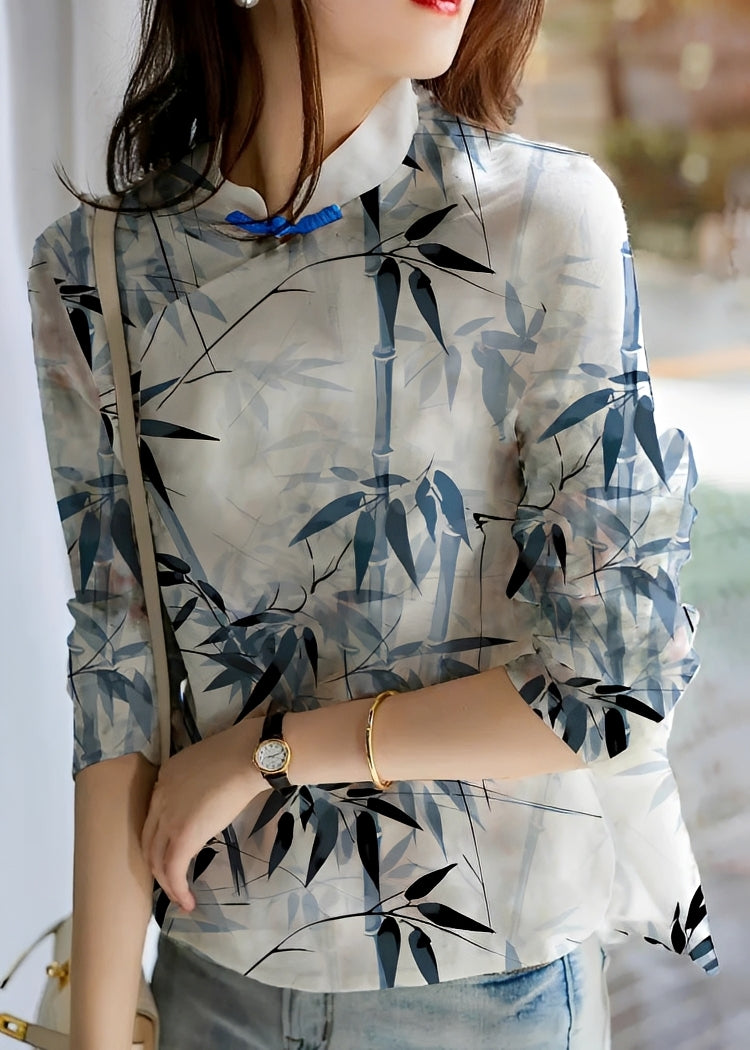 Margaret - Trendige Damenbluse mit Blumendruck