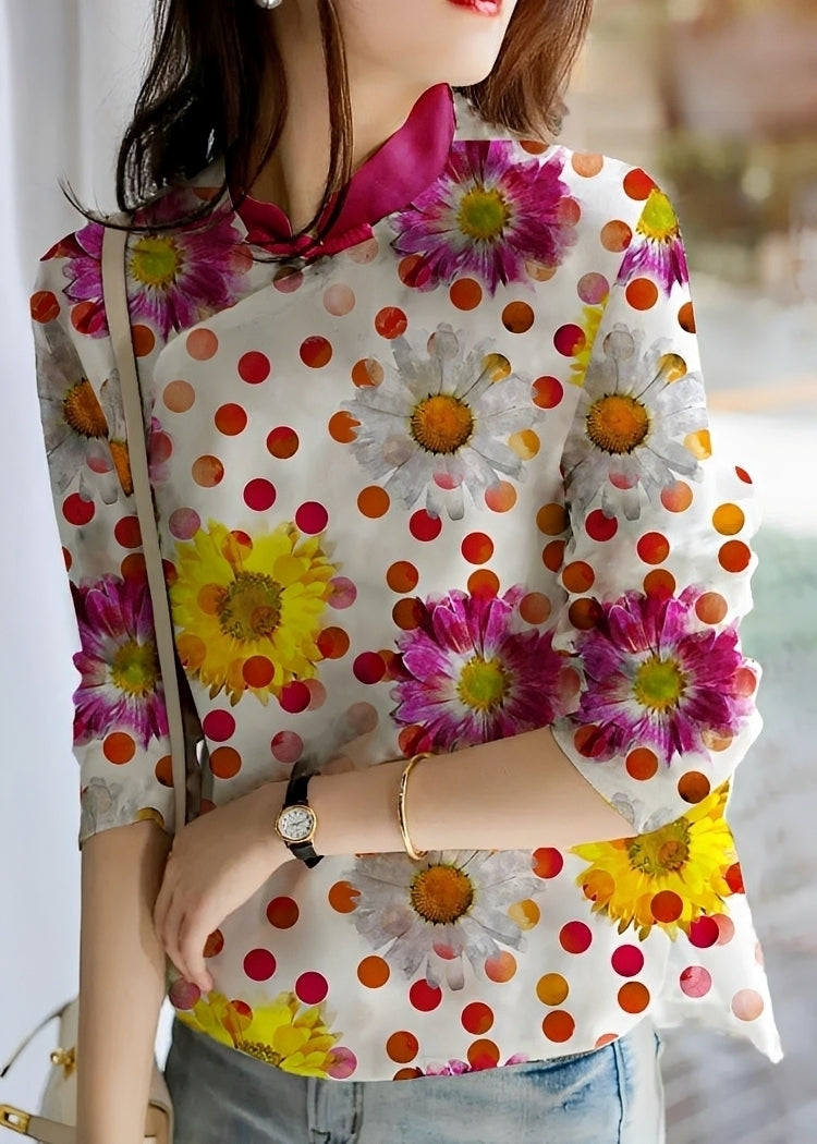 Margaret - Trendige Damenbluse mit Blumendruck