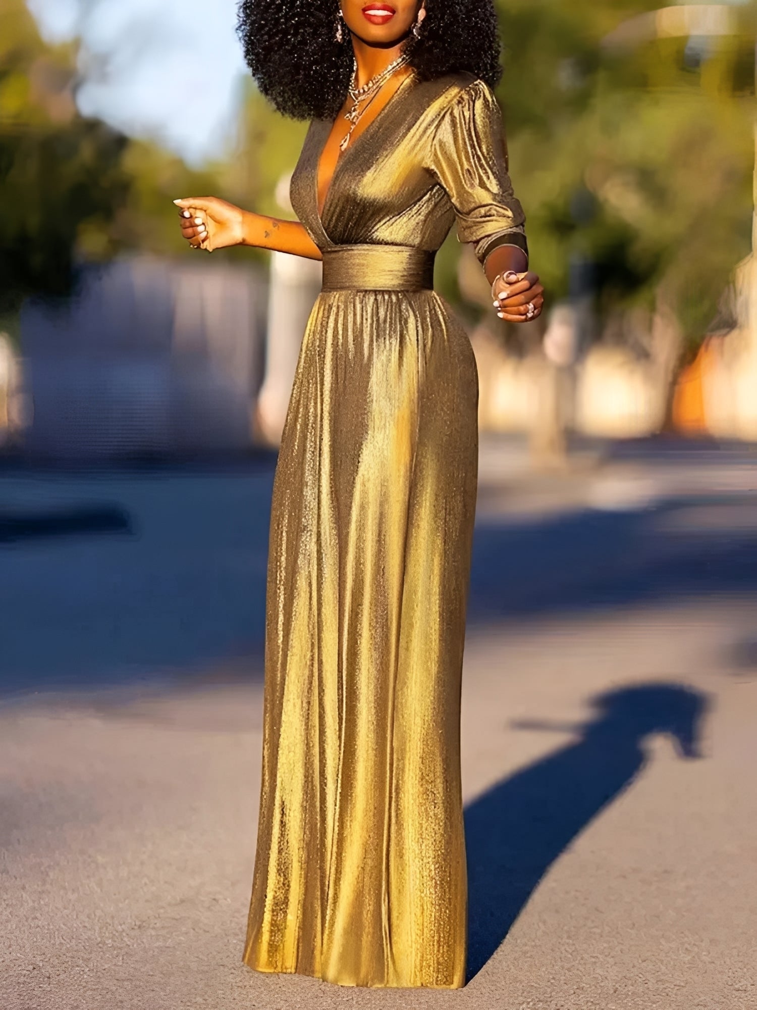 Catherine - Stilvoller Jumpsuit mit V-Ausschnitt