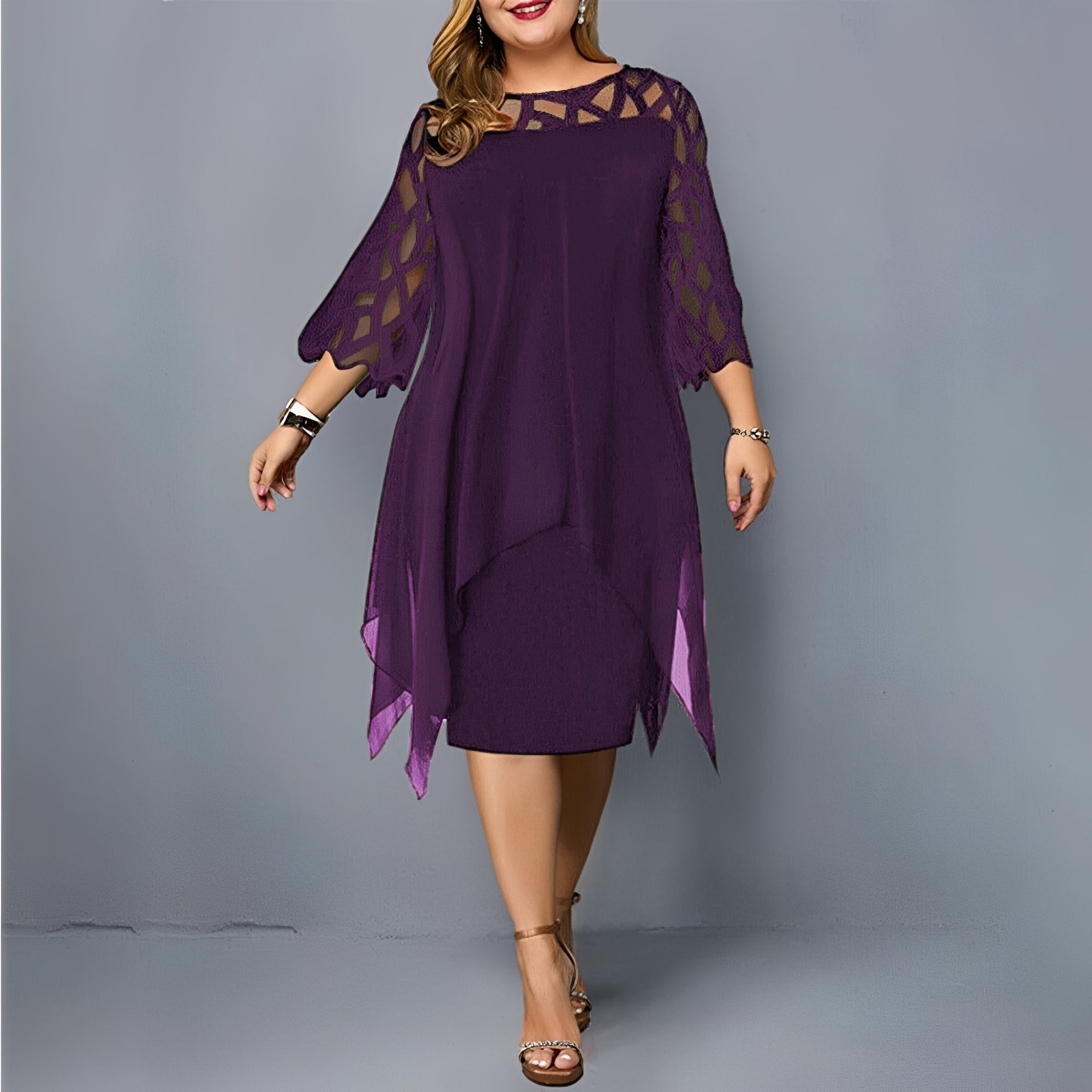 Eleanor - Elegantes Chiffon-Midikleid