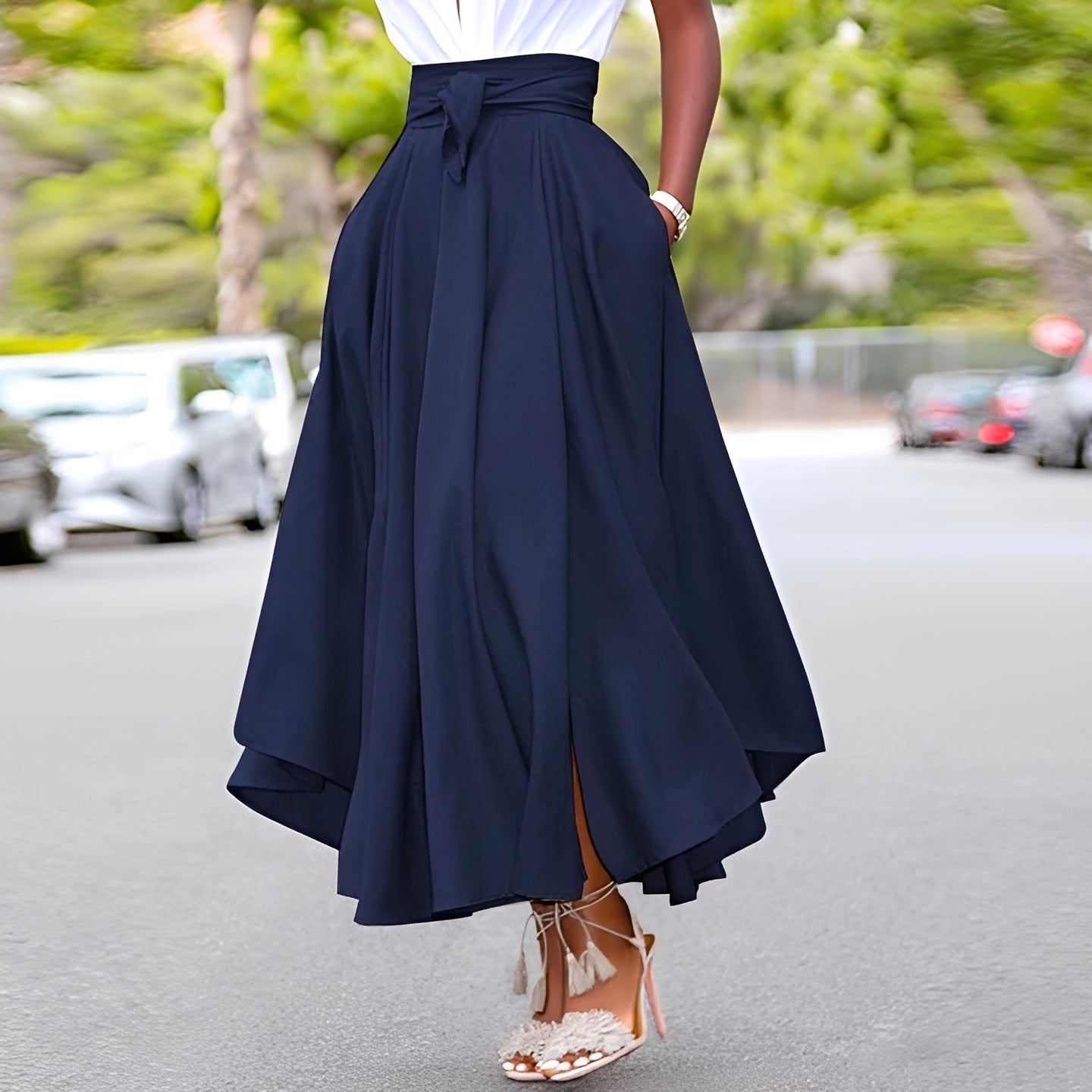 Sharmaine - Eleganter Faltenmaxirock
