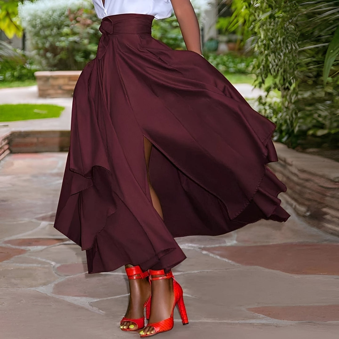 Sharmaine - Eleganter Faltenmaxirock