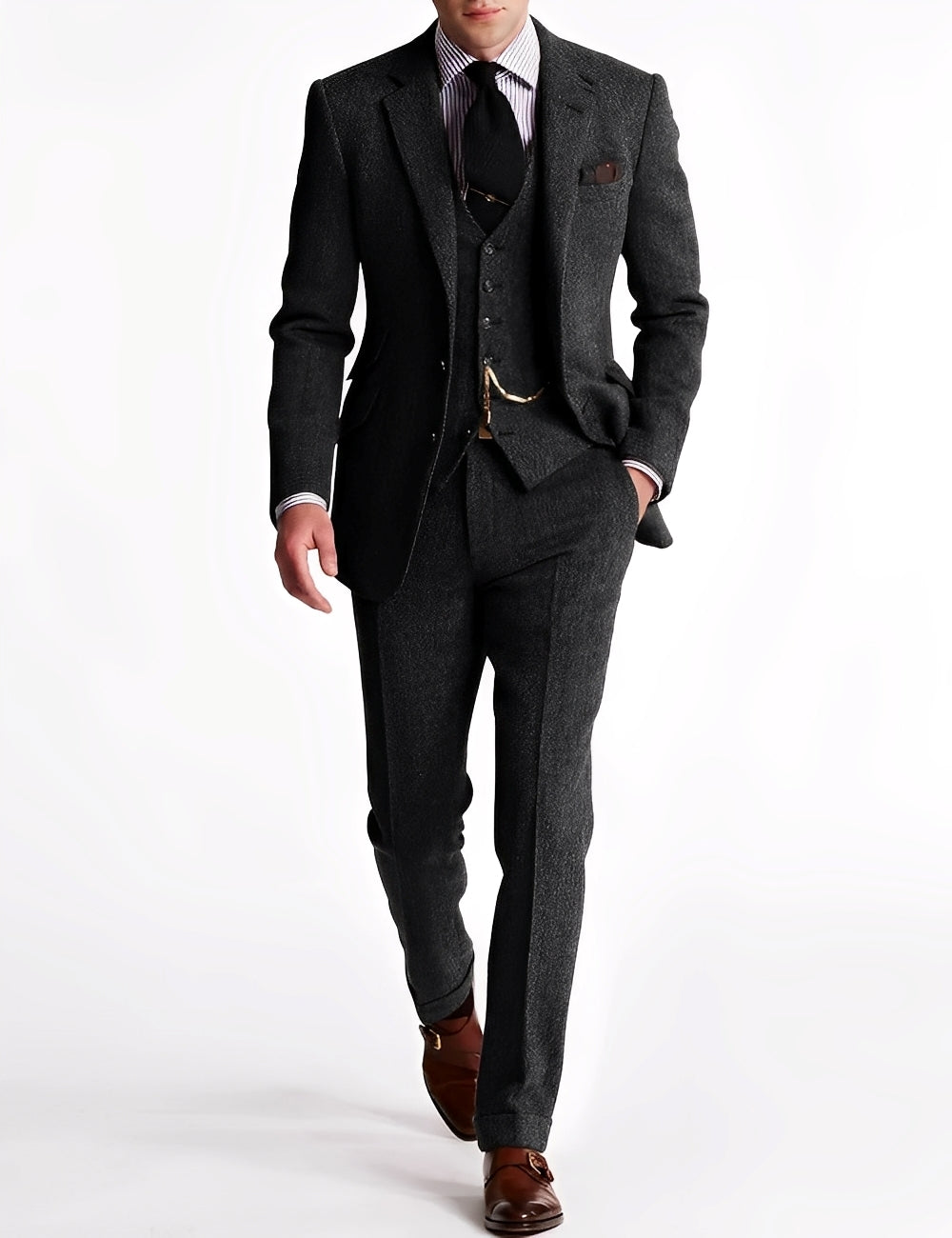 Desmond - Eleganter dreiteiliger Tweed-Anzug für Herren