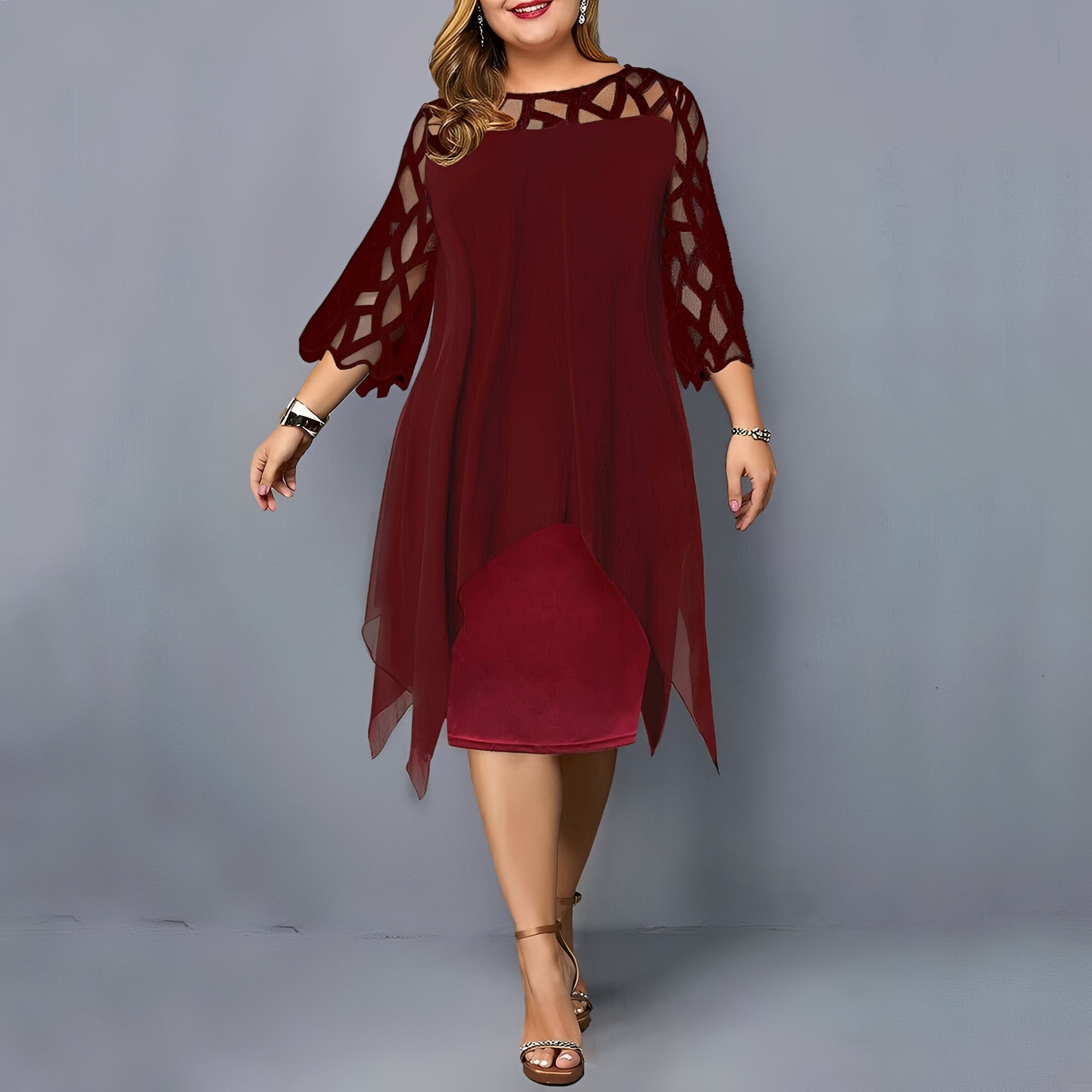 Eleanor - Elegantes Chiffon-Midikleid