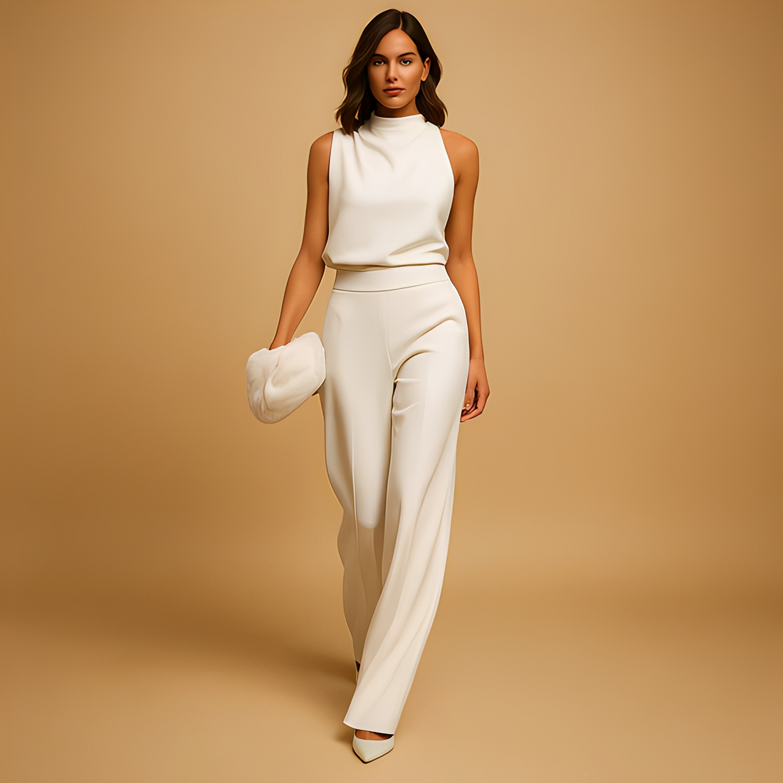 Almerra - Damen-Jumpsuit ärmellos mit weitem Schnitt
