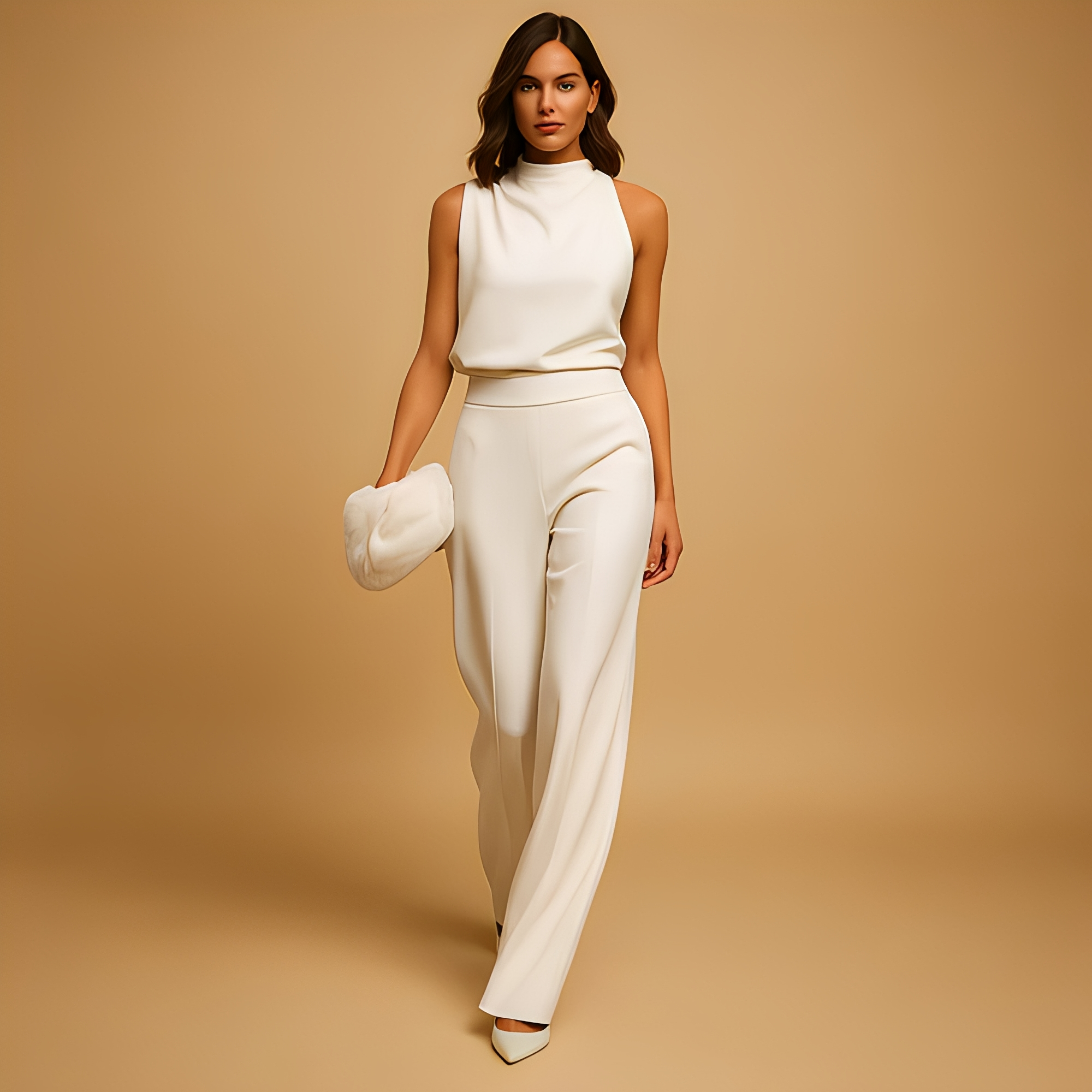 Almerra - Damen-Jumpsuit ärmellos mit weitem Schnitt