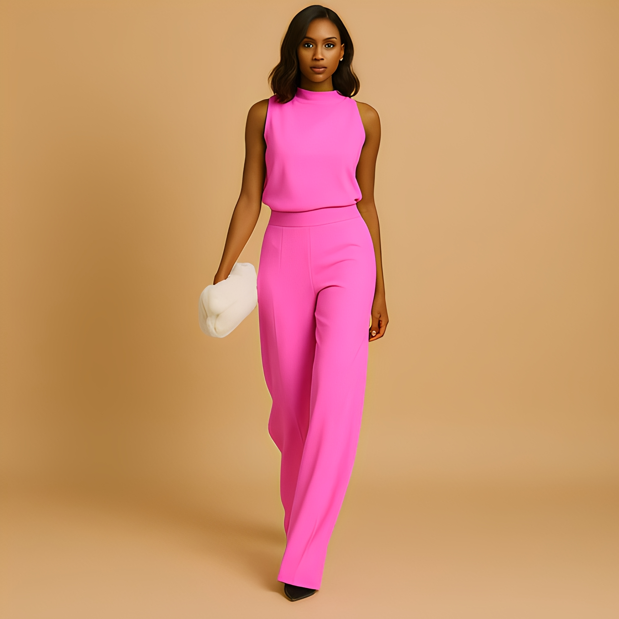 Almerra - Damen-Jumpsuit ärmellos mit weitem Schnitt