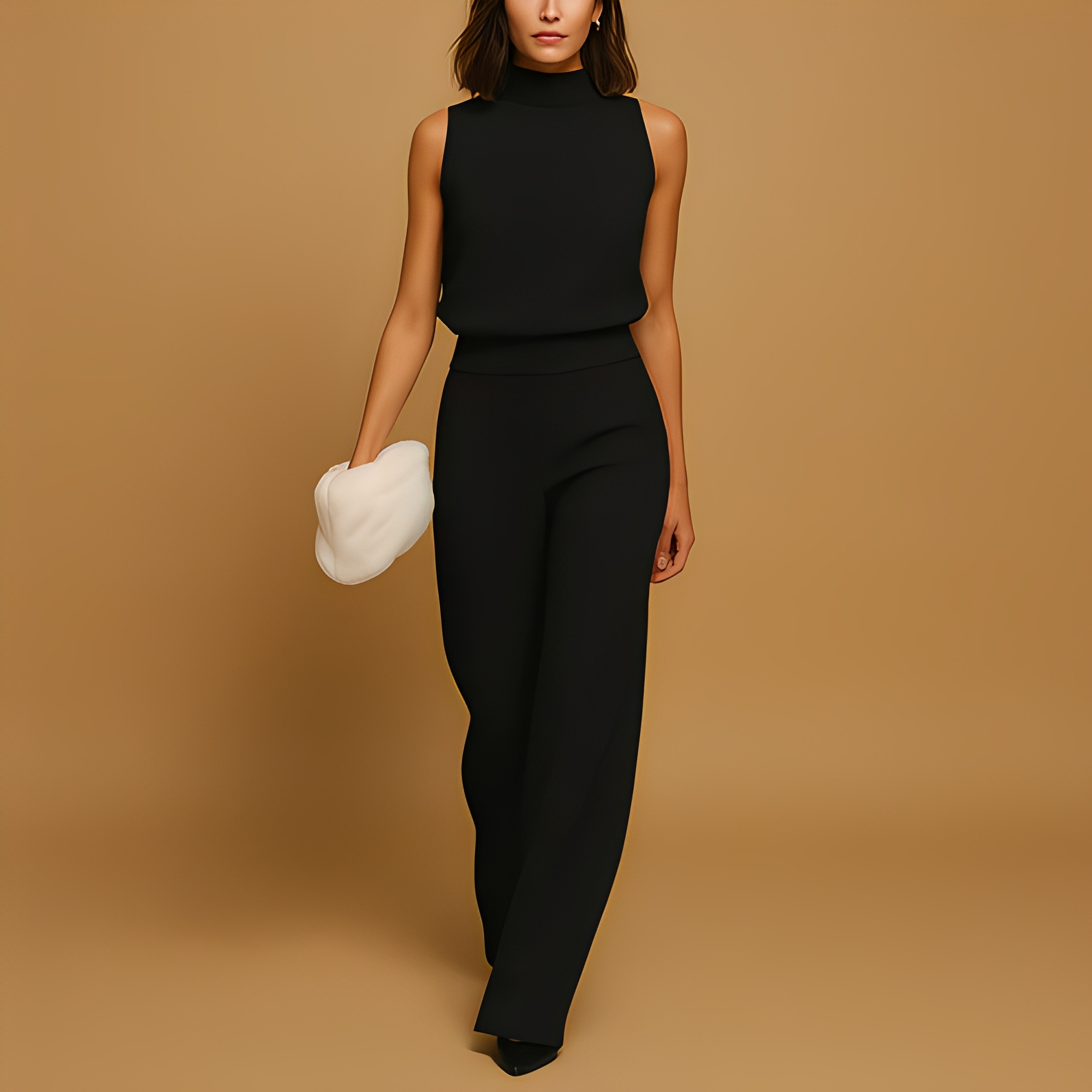 Almerra - Damen-Jumpsuit ärmellos mit weitem Schnitt
