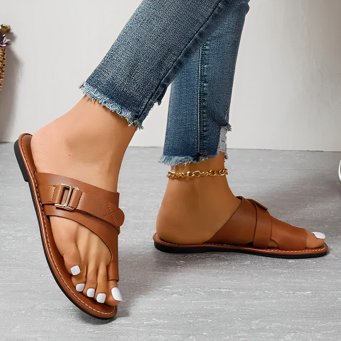 Dena - Flache orthopädische Sandalen für Damen