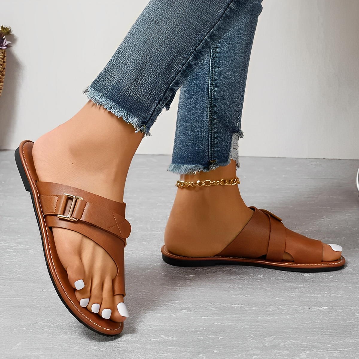 Dena - Flache orthopädische Sandalen für Damen