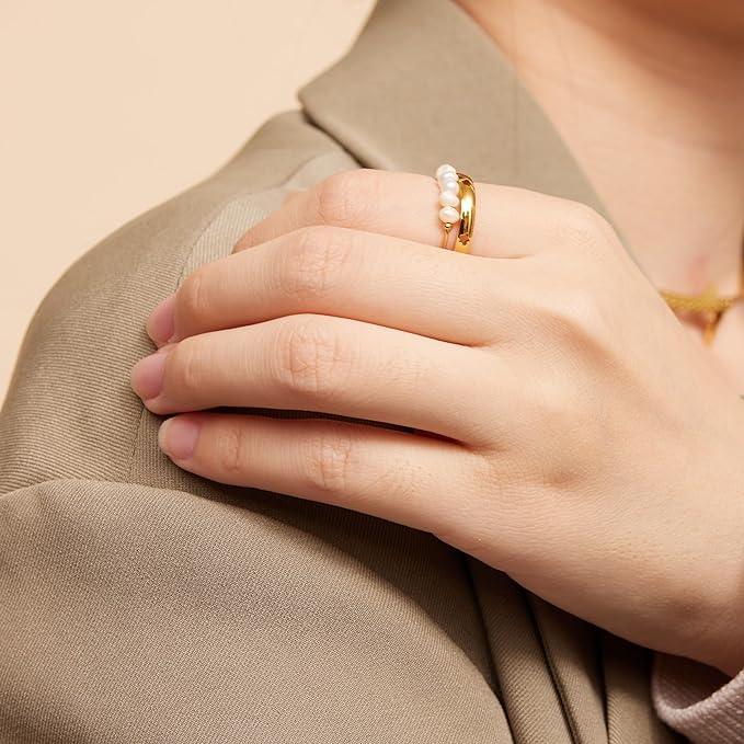 Miori – Perlenring in Gold