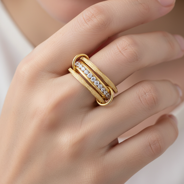 Glenda – Stapelbarer Ring mit Brillanten