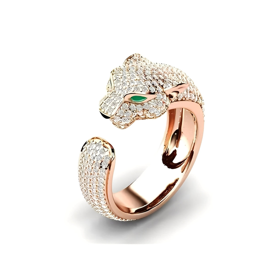 Mika – Anpassbarer Ring im Roségold-Jaguar-Design