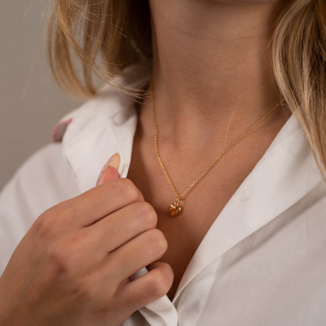 Lamia - Herz-Halskette in Gold
