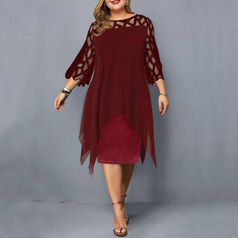 Cathryn - Modisches Midikleid für große Größen