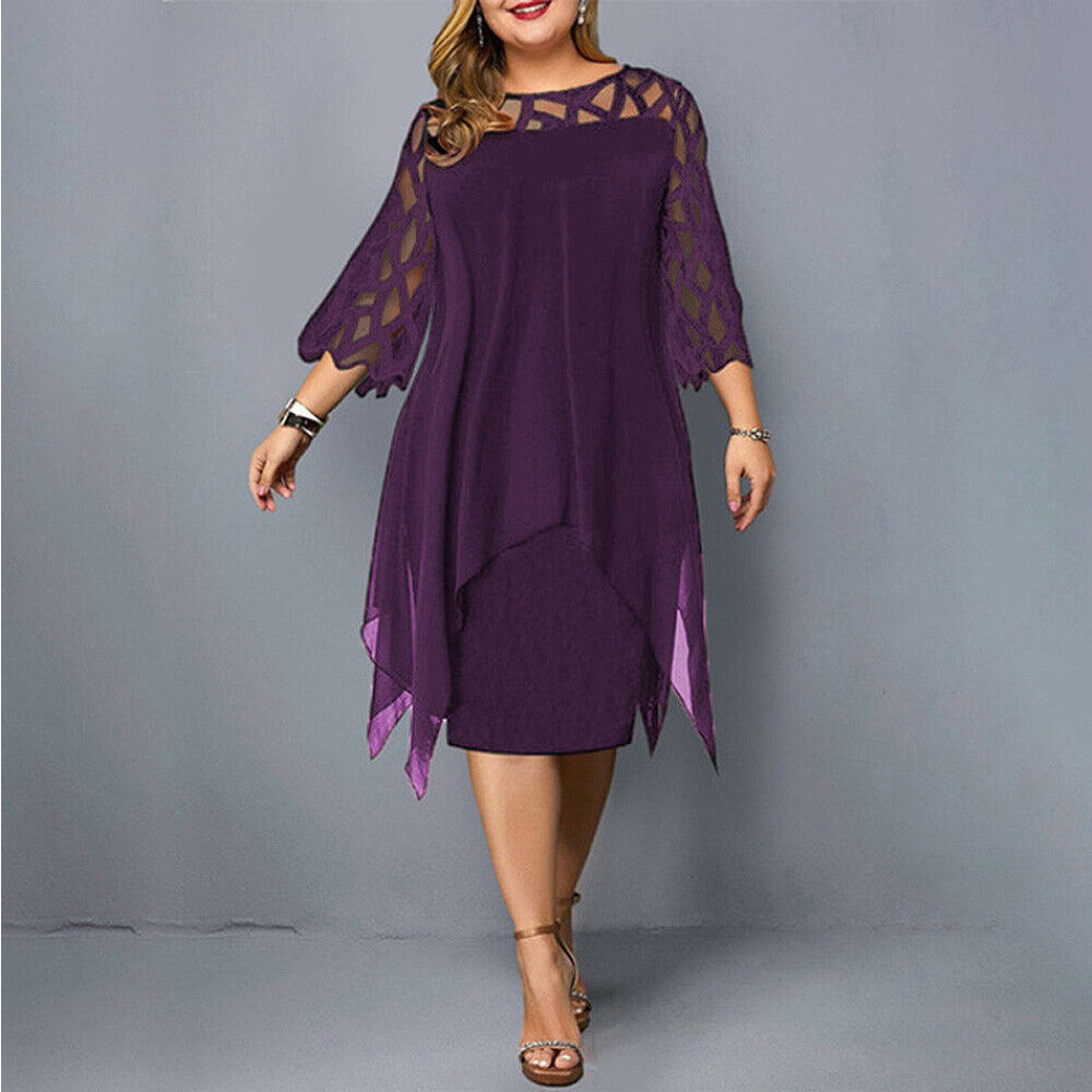 Cathryn - Modisches Midikleid für große Größen