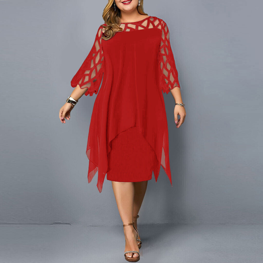 Cathryn - Modisches Midikleid für große Größen