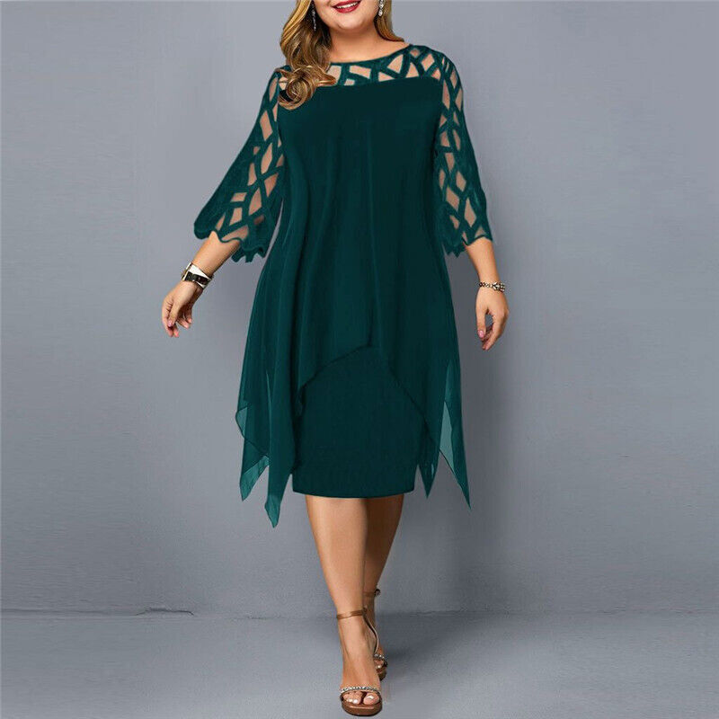 Cathryn - Modisches Midikleid für große Größen