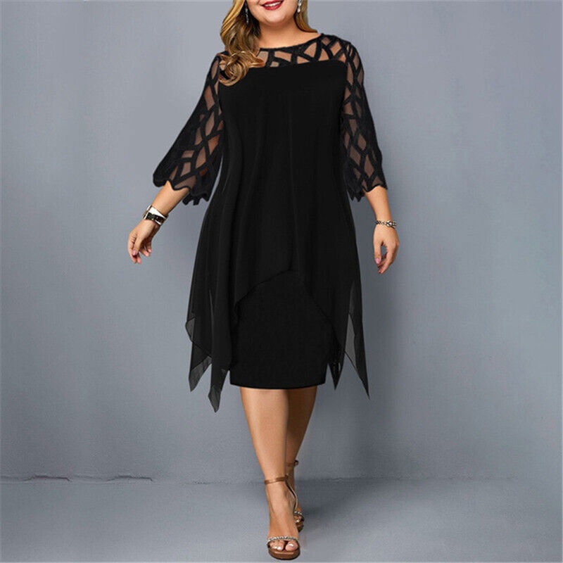 Cathryn - Modisches Midikleid für große Größen