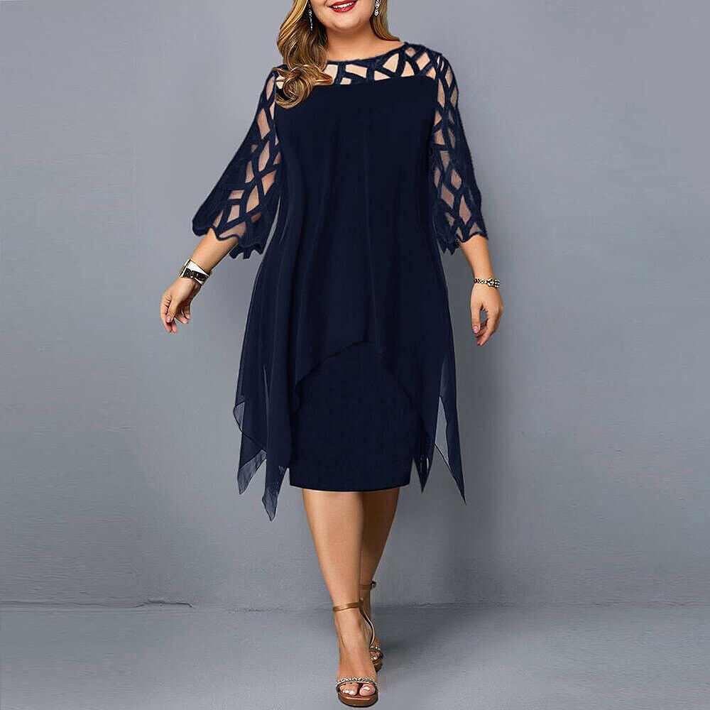 Cathryn - Modisches Midikleid für große Größen