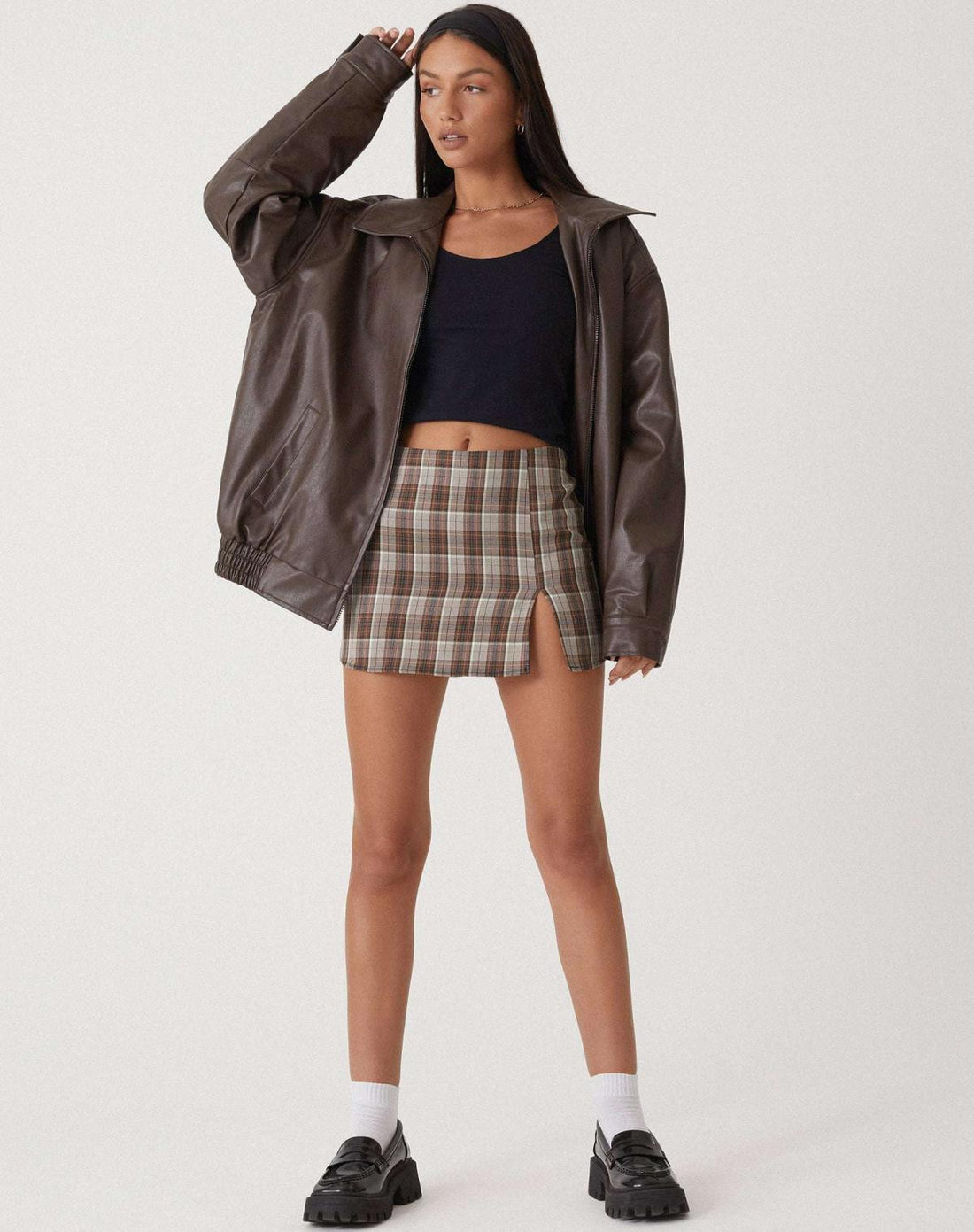 Sophia – Lässige Oversize-Jacke aus Leder