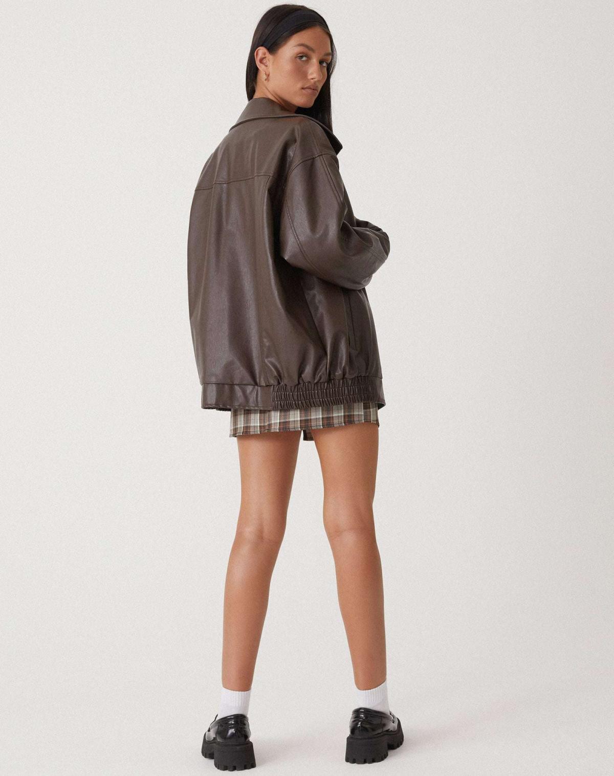 Sophia – Lässige Oversize-Jacke aus Leder